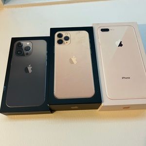 iPhone Boxes empty: IPhone 13 Pro, iPhone 11 Pro, iPhone 8 Plus:  Boxes Only